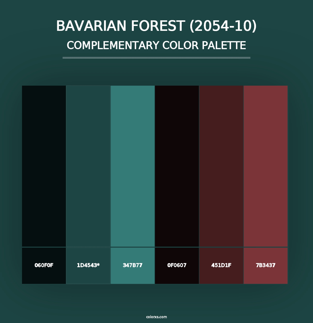 Bavarian Forest (2054-10) - Complementary Color Palette