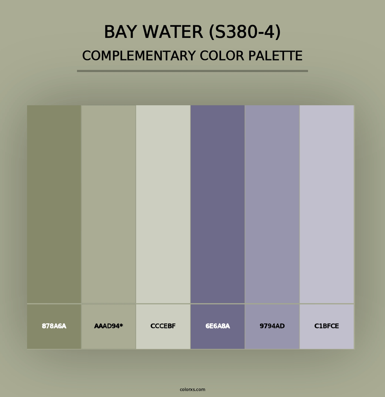 Bay Water (S380-4) - Complementary Color Palette