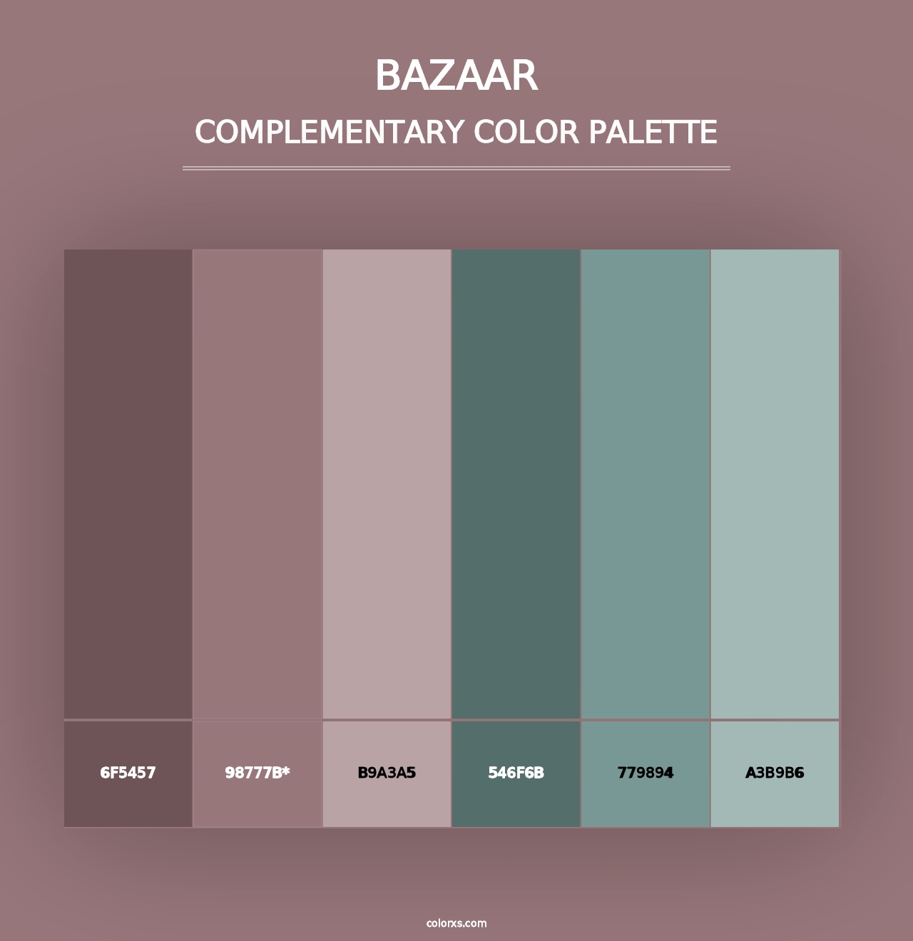 Bazaar - Complementary Color Palette