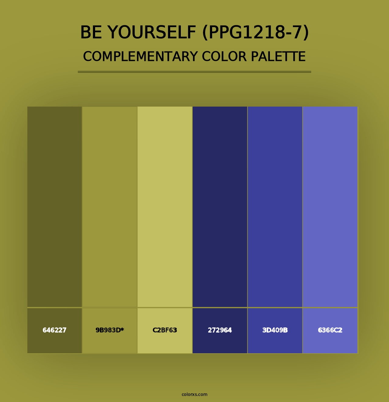 Be Yourself (PPG1218-7) - Complementary Color Palette