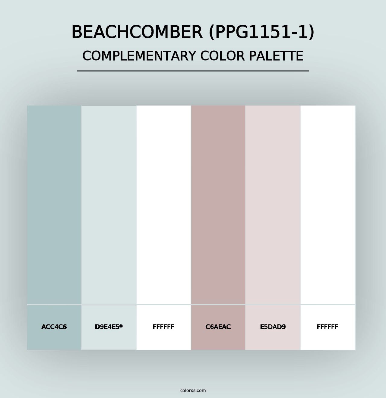 Beachcomber (PPG1151-1) - Complementary Color Palette