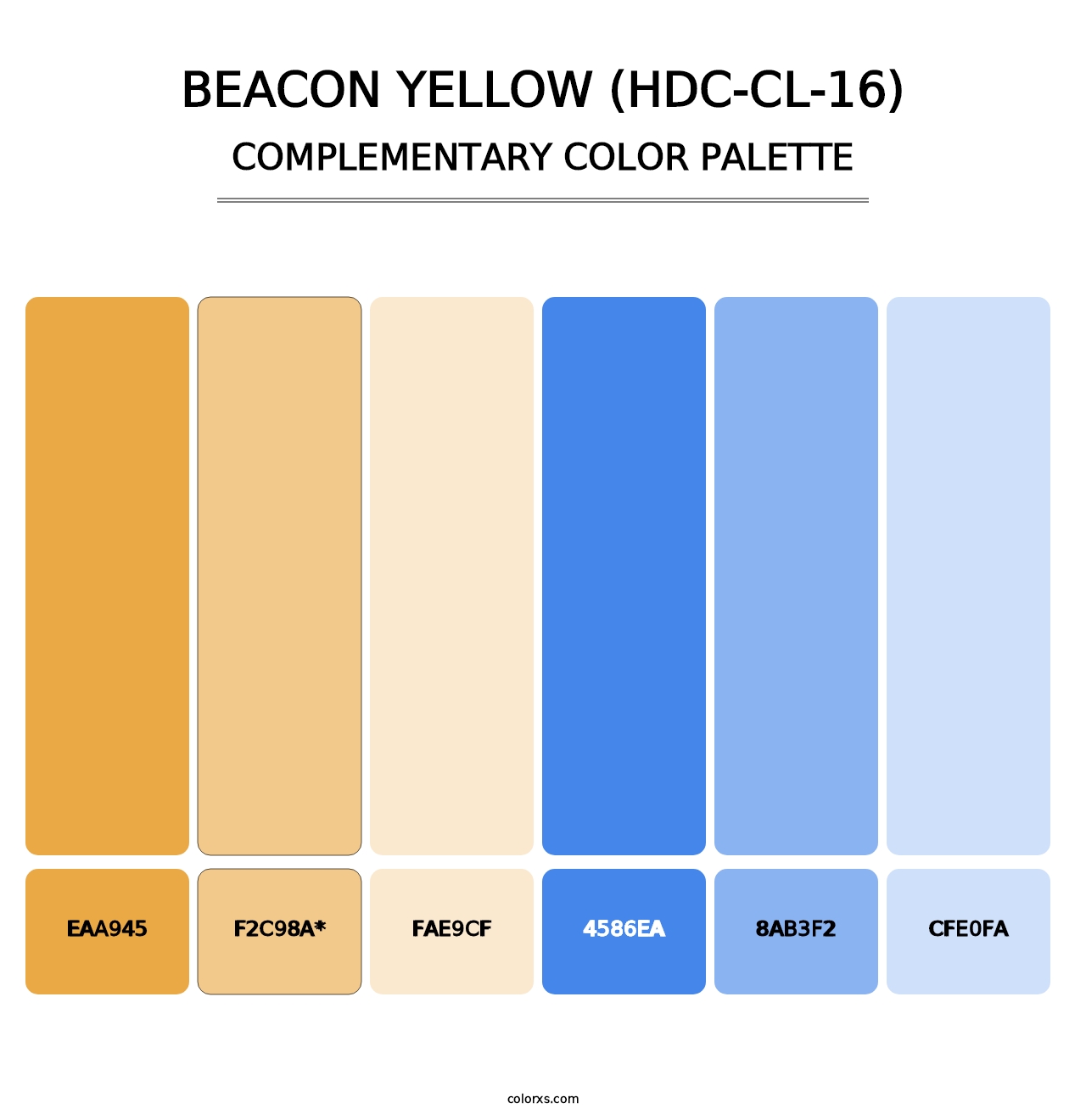 Beacon Yellow (HDC-CL-16) - Complementary Color Palette