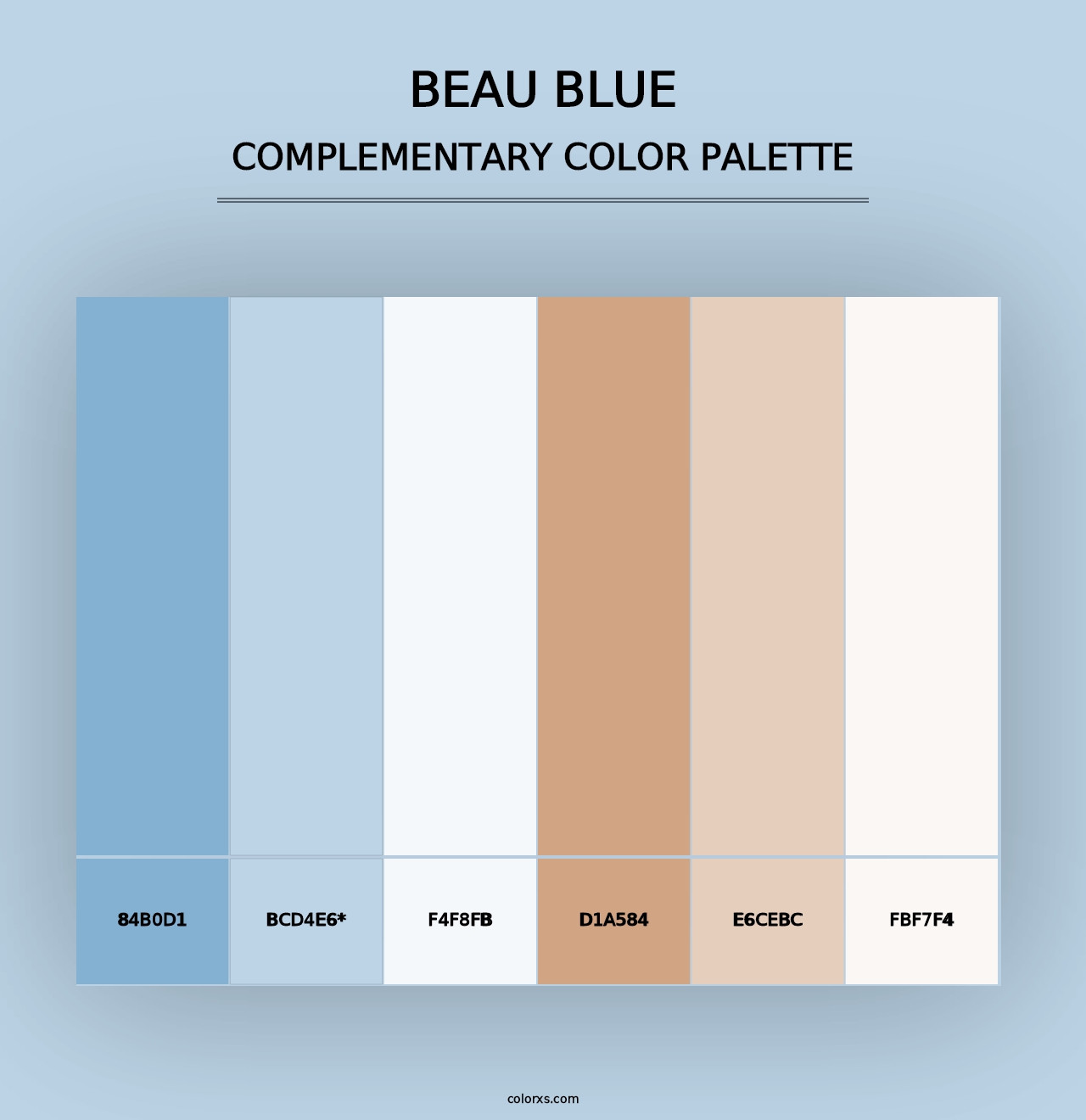 Beau Blue - Complementary Color Palette