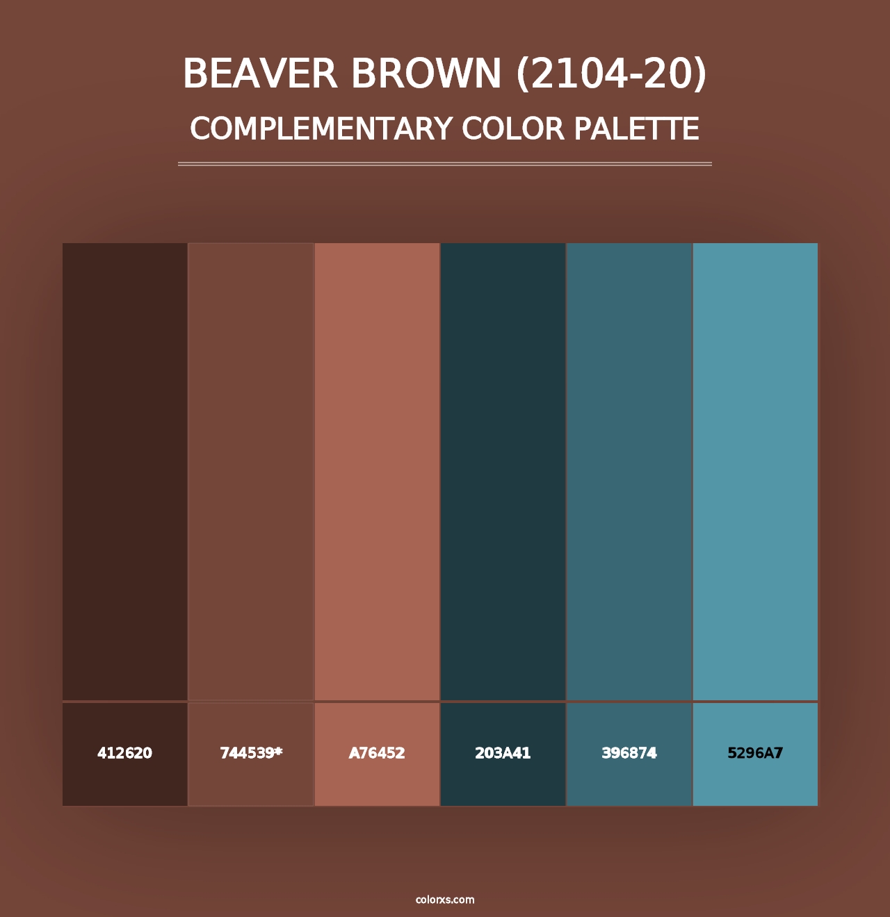 Beaver Brown (2104-20) - Complementary Color Palette