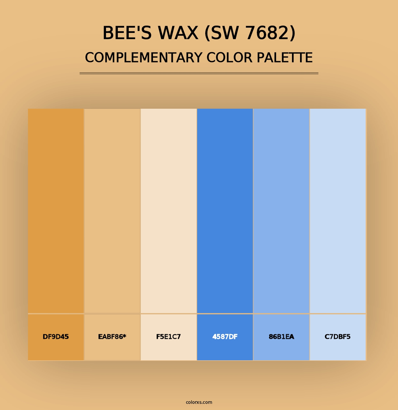 Bee's Wax (SW 7682) - Complementary Color Palette