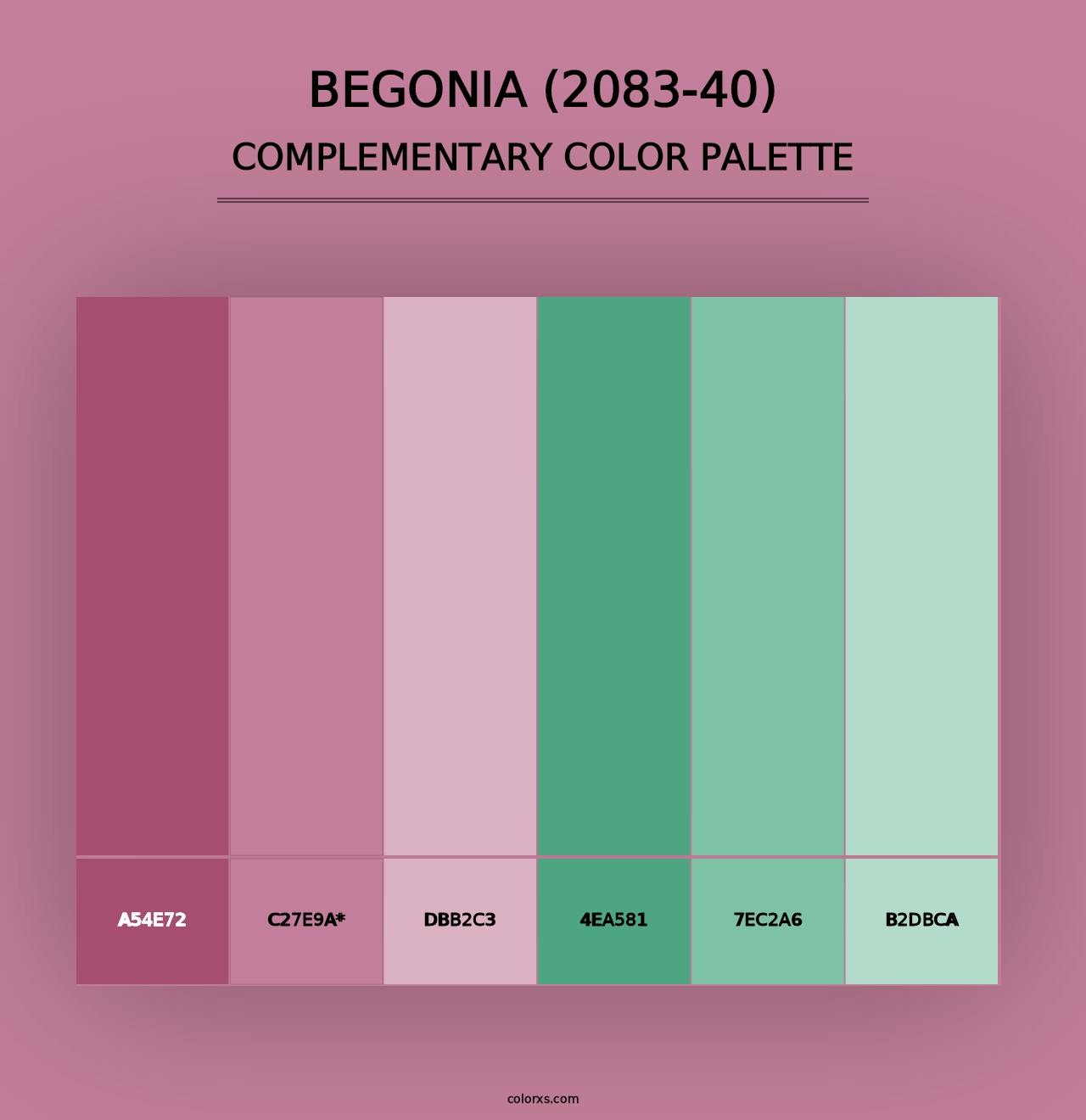 Begonia (2083-40) - Complementary Color Palette