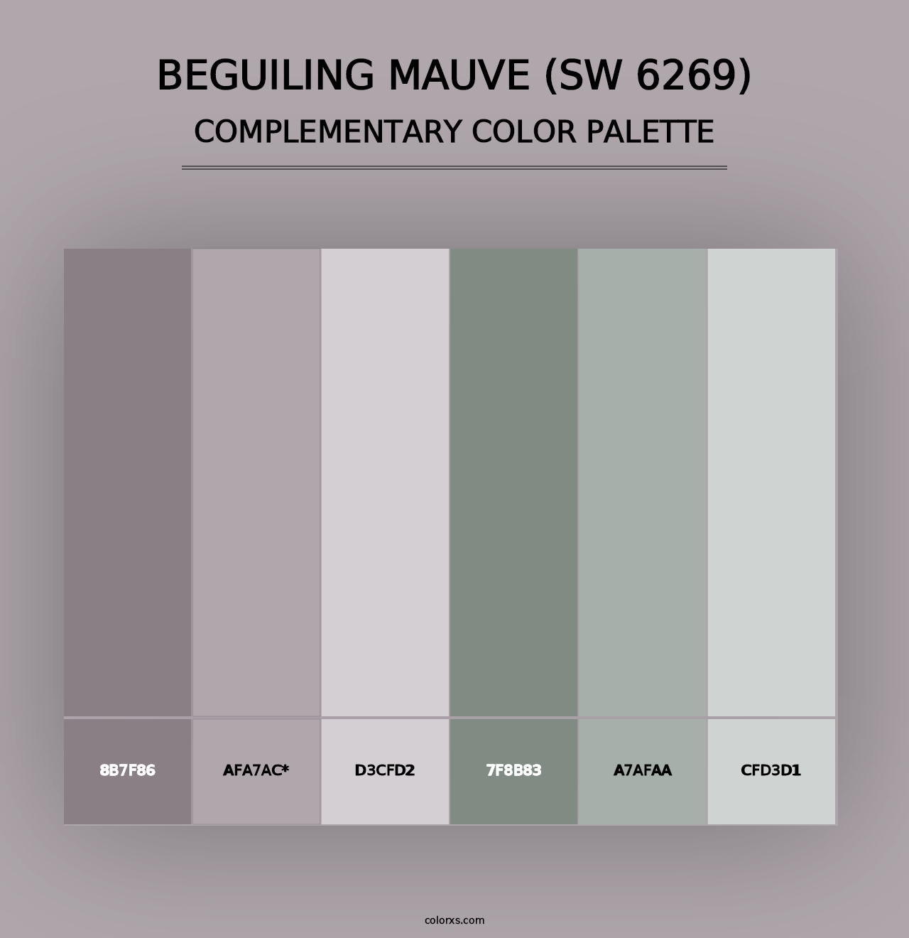 Beguiling Mauve (SW 6269) - Complementary Color Palette