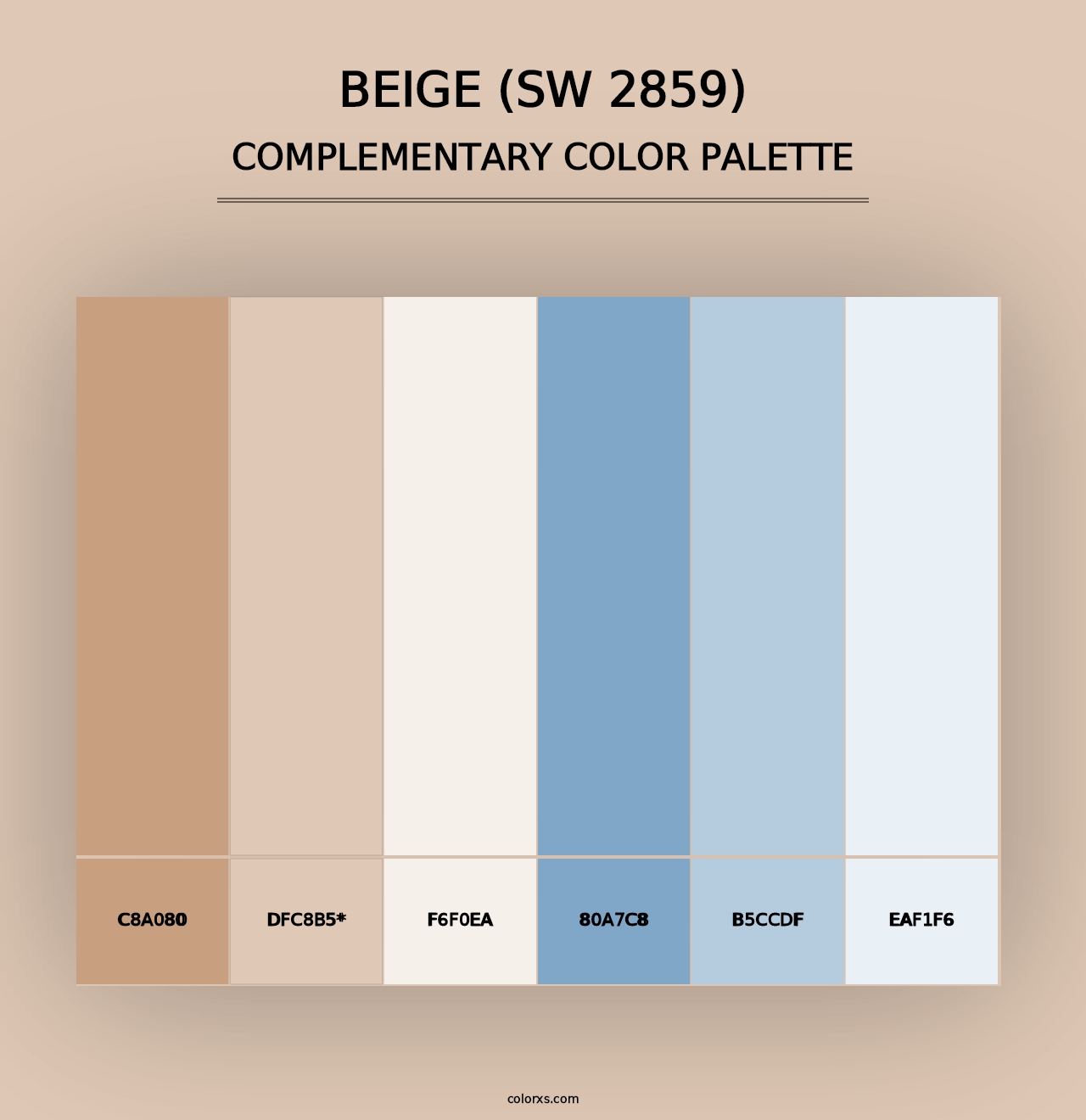 Beige (SW 2859) - Complementary Color Palette