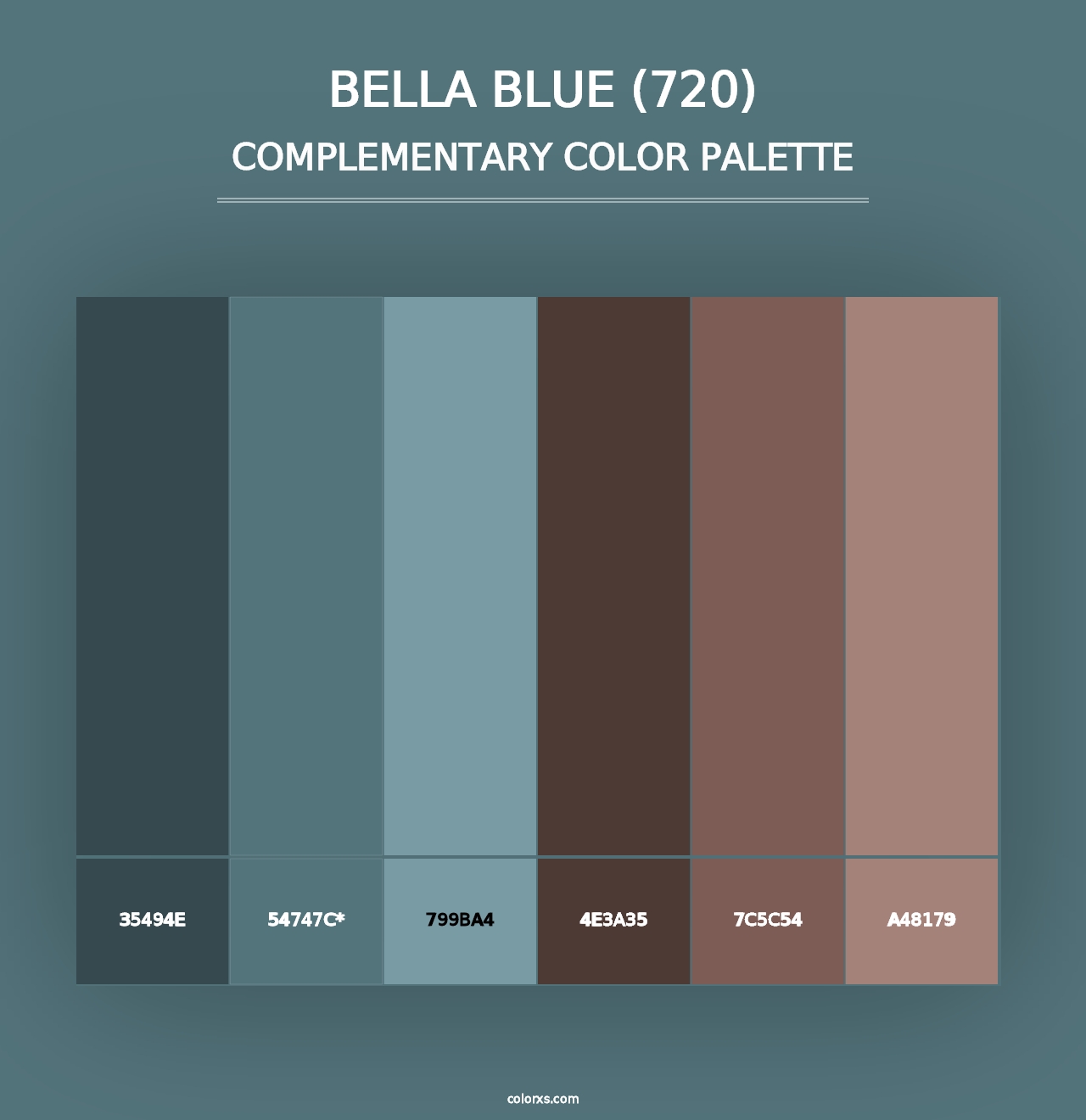 Bella Blue (720) - Complementary Color Palette