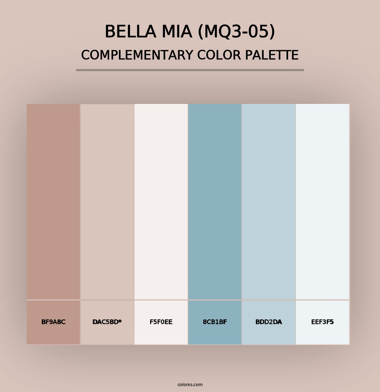 Bella Mia (MQ3-05) - Complementary Color Palette