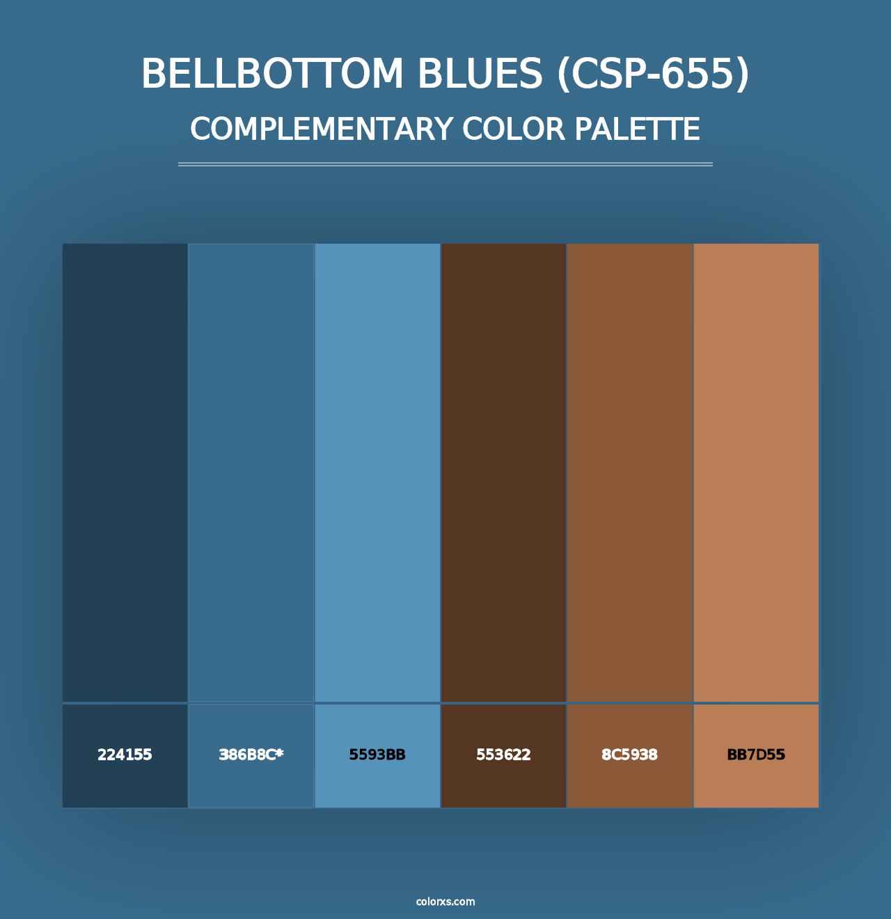 Bellbottom Blues (CSP-655) - Complementary Color Palette