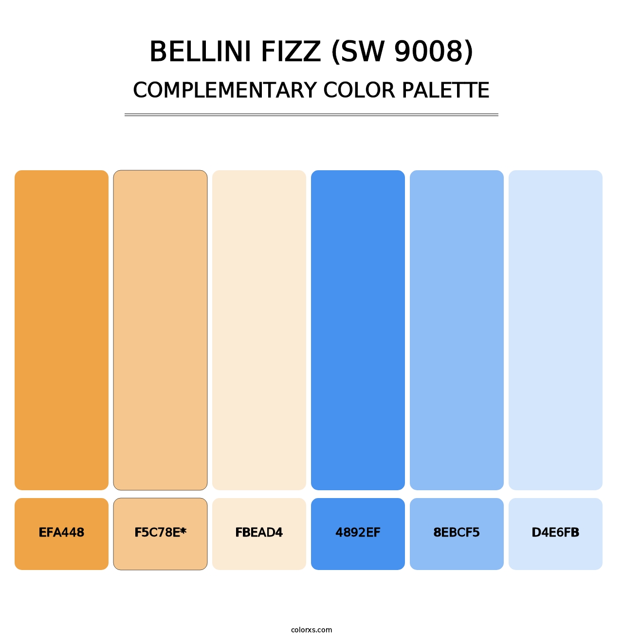 Bellini Fizz (SW 9008) - Complementary Color Palette