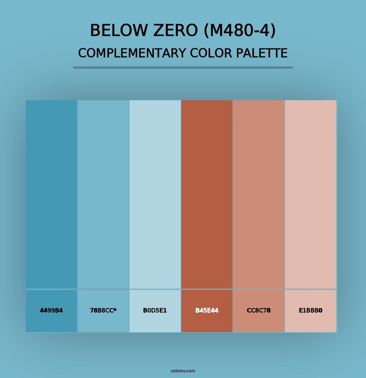 Below Zero (M480-4) - Complementary Color Palette