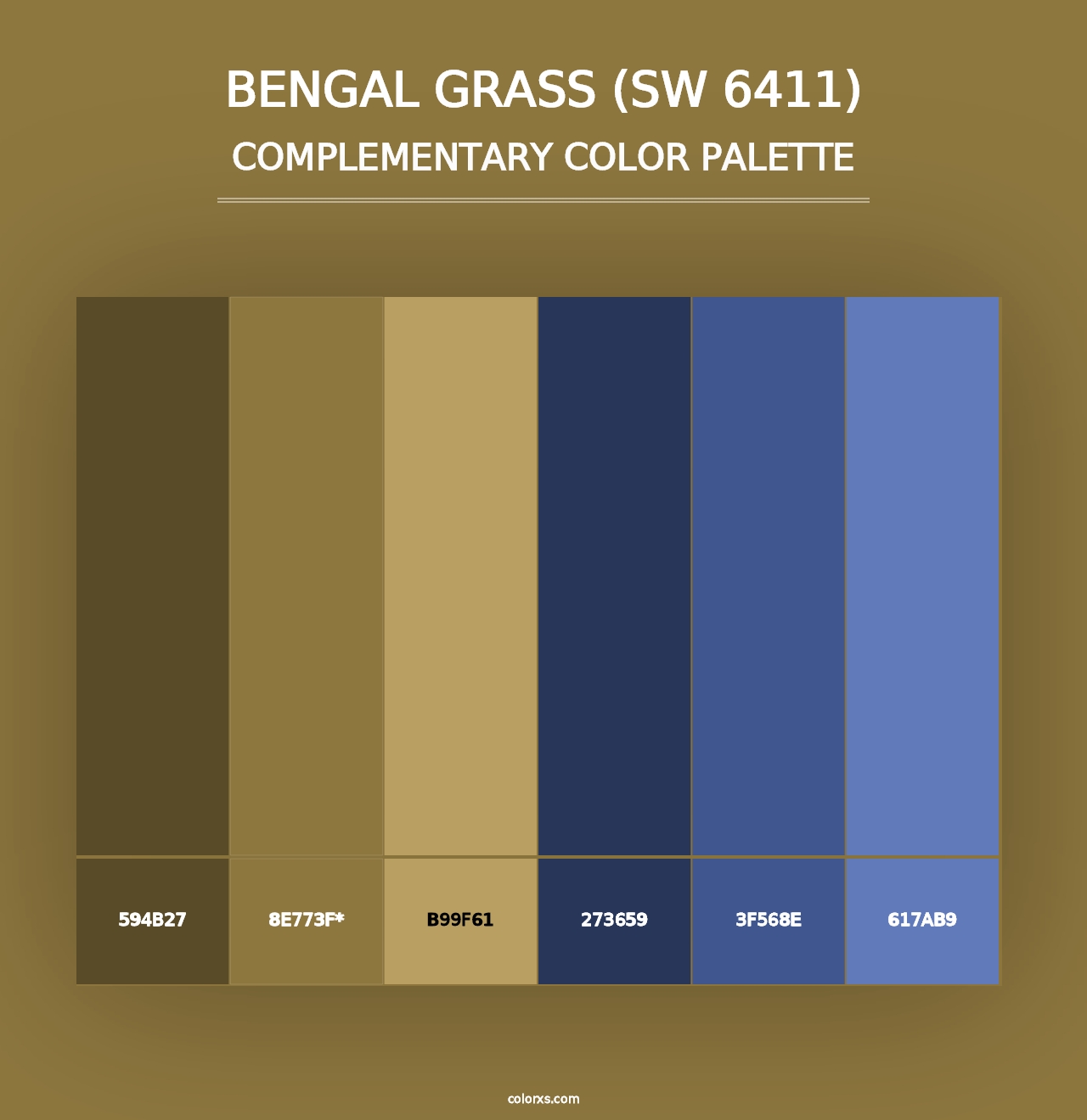 Bengal Grass (SW 6411) - Complementary Color Palette