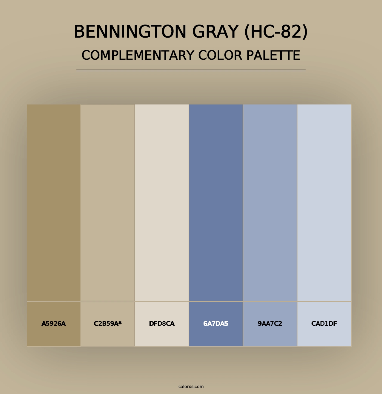 Bennington Gray (HC-82) - Complementary Color Palette