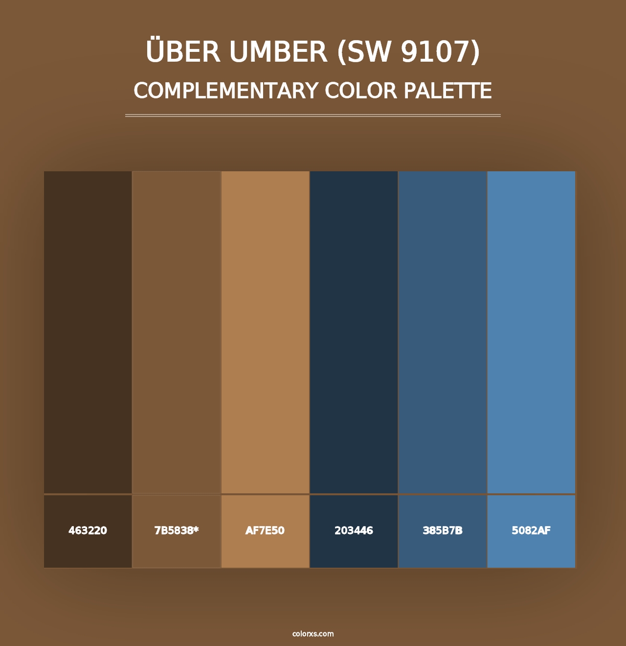 Über Umber (SW 9107) - Complementary Color Palette