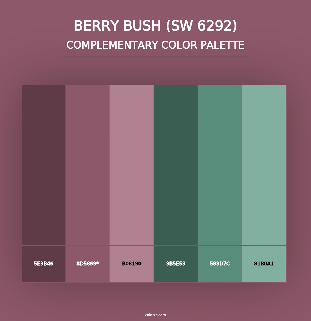 Berry Bush (SW 6292) - Complementary Color Palette