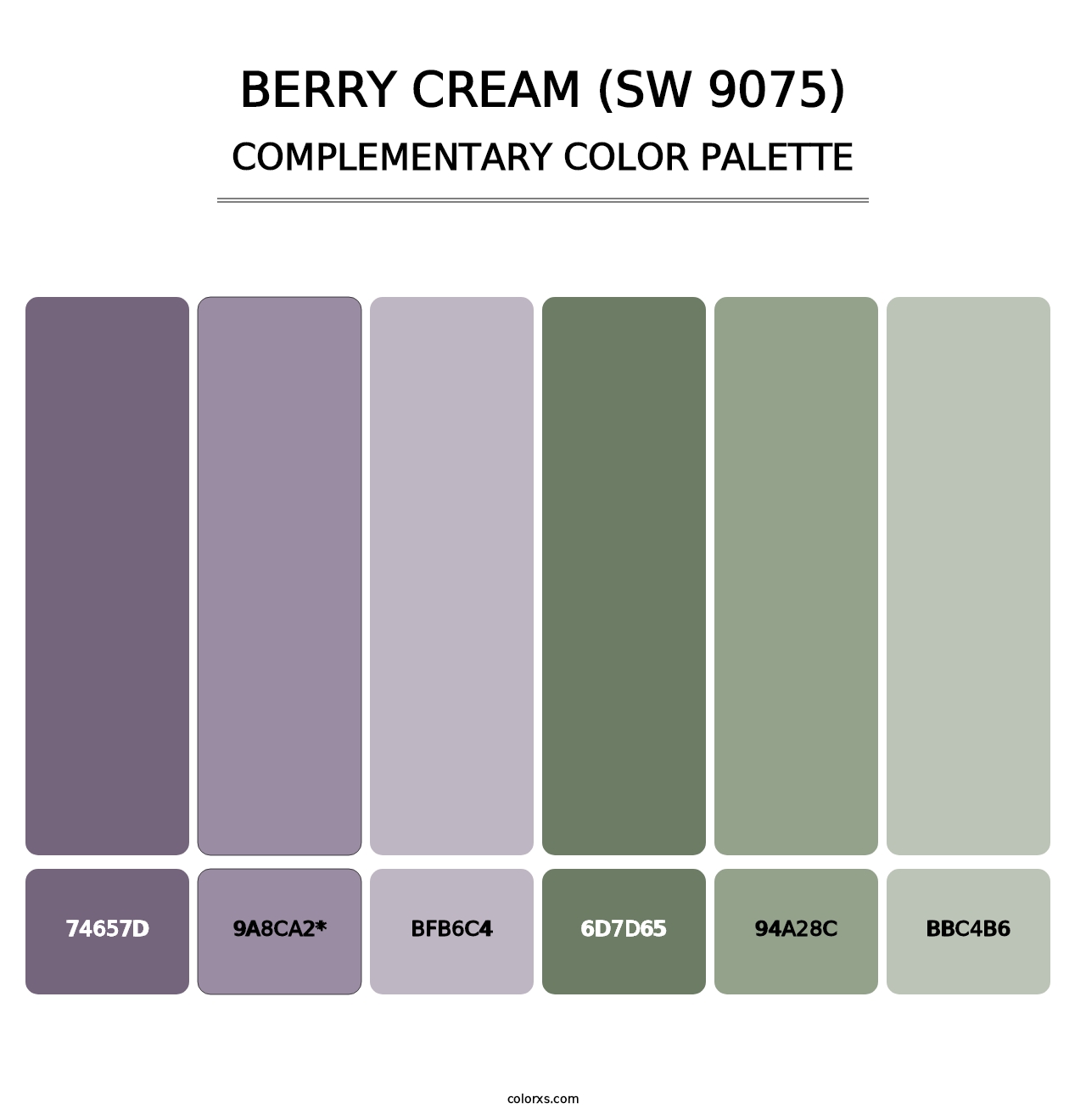 Berry Cream (SW 9075) - Complementary Color Palette