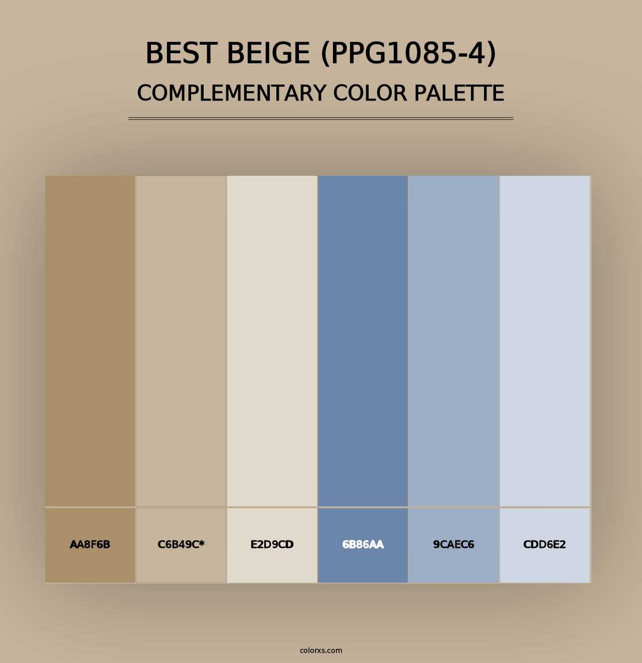 Best Beige (PPG1085-4) - Complementary Color Palette