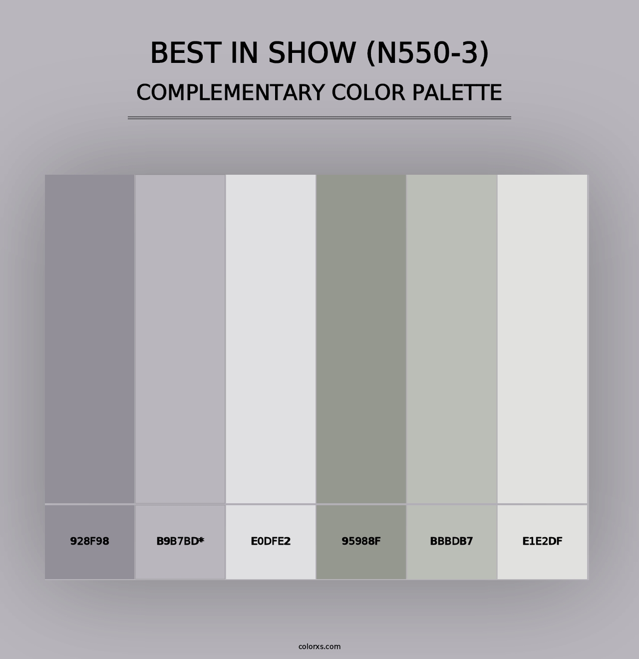 Best In Show (N550-3) - Complementary Color Palette