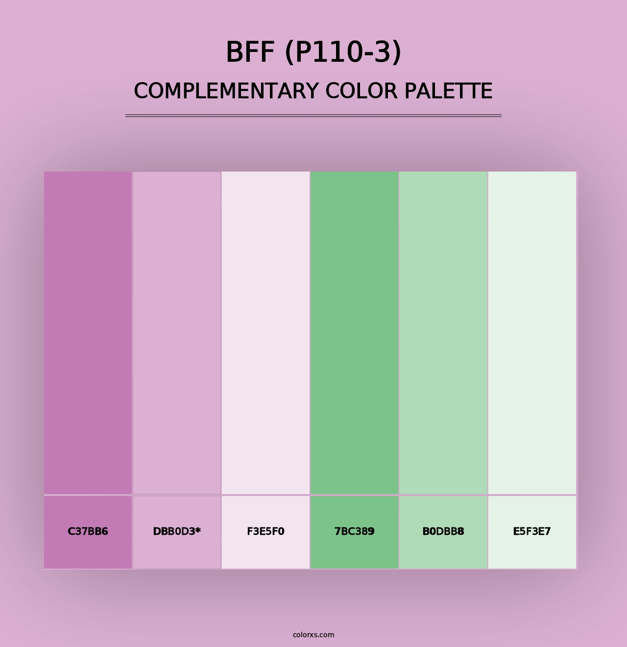 Bff (P110-3) - Complementary Color Palette