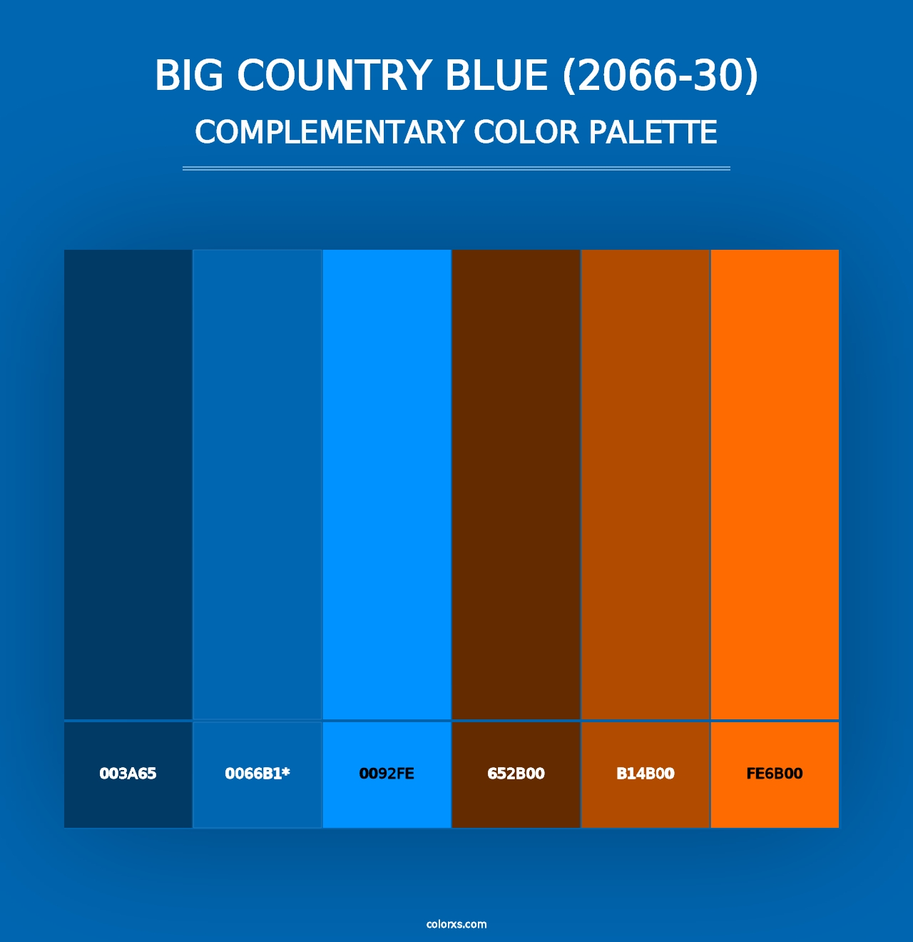 Big Country Blue (2066-30) - Complementary Color Palette