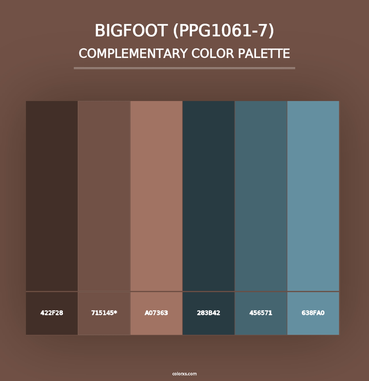 Bigfoot (PPG1061-7) - Complementary Color Palette