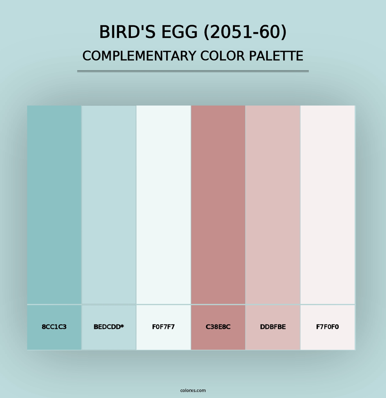 Bird's Egg (2051-60) - Complementary Color Palette