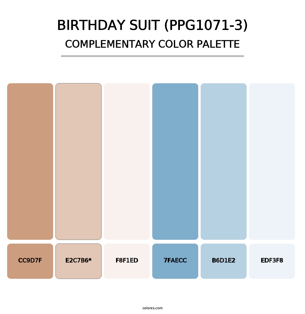 Birthday Suit (PPG1071-3) - Complementary Color Palette