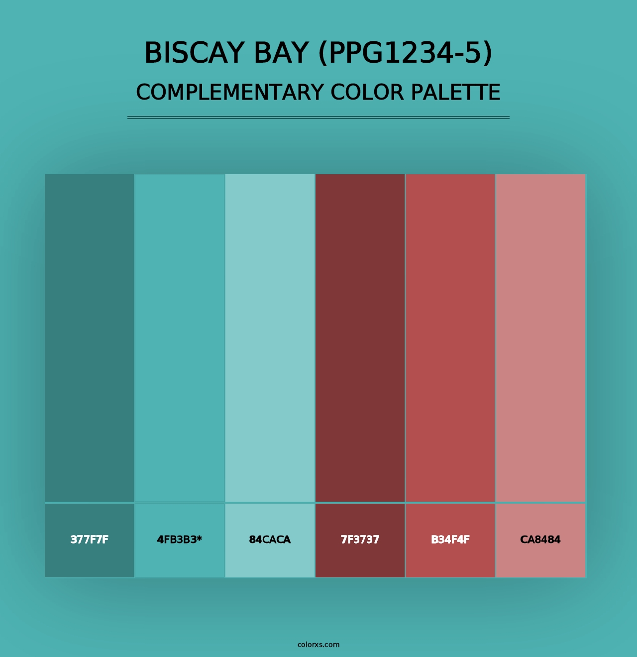 Biscay Bay (PPG1234-5) - Complementary Color Palette