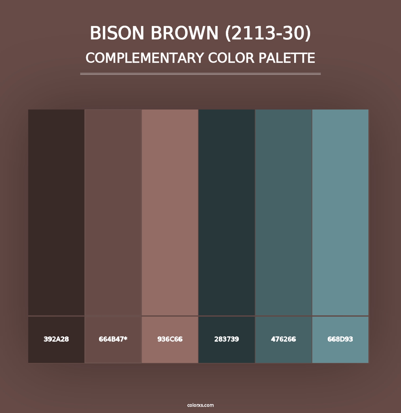 Bison Brown (2113-30) - Complementary Color Palette