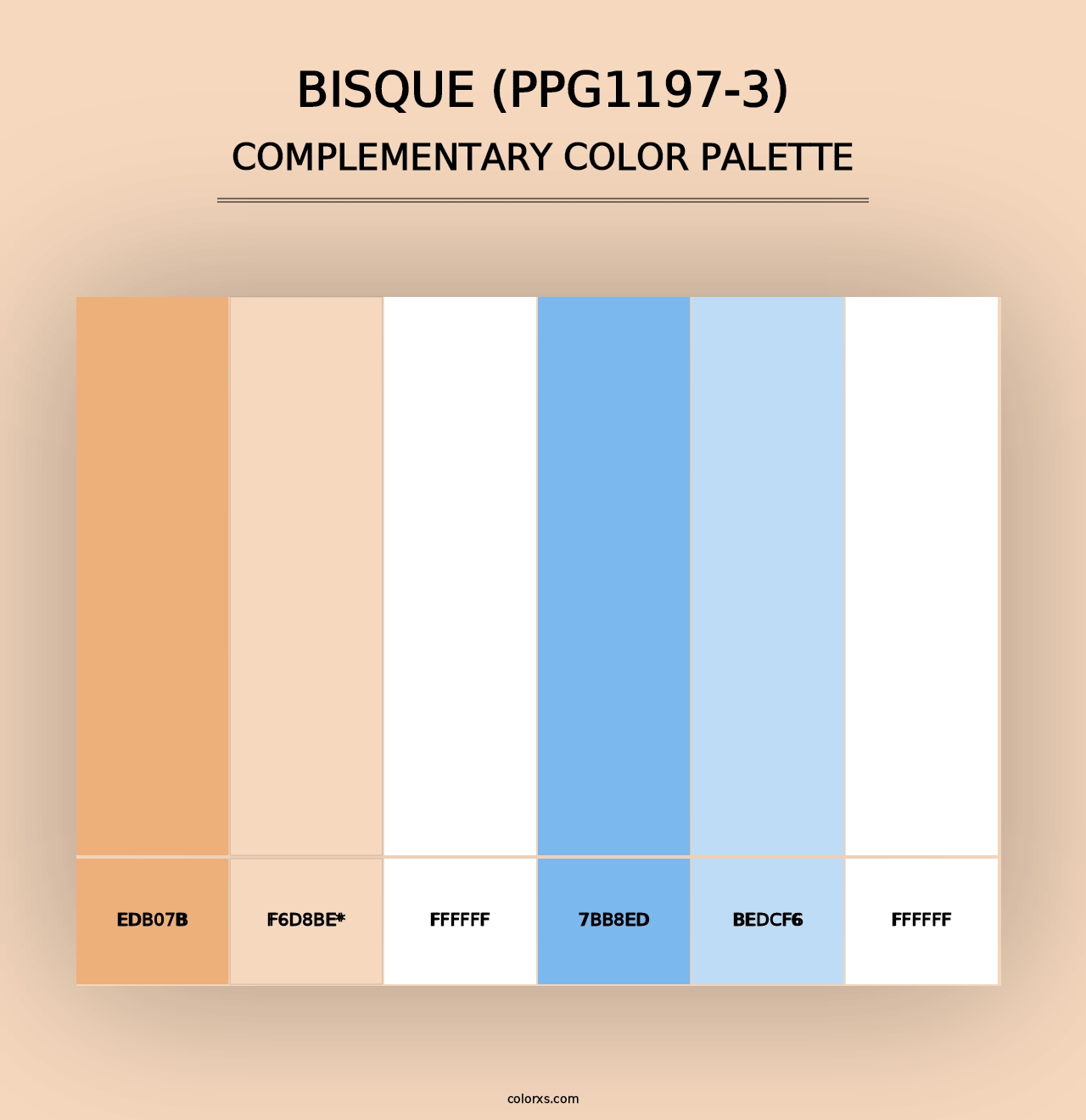 Bisque (PPG1197-3) - Complementary Color Palette