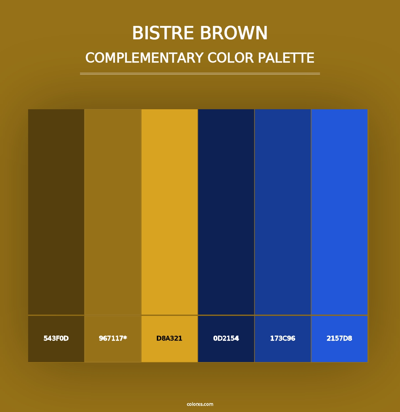 Bistre Brown - Complementary Color Palette