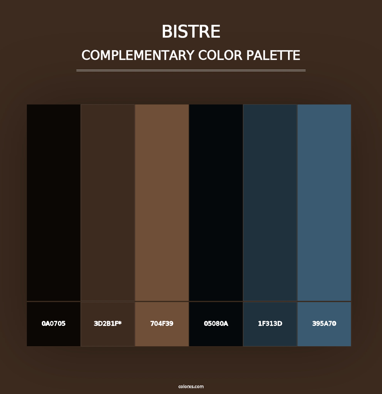 Bistre - Complementary Color Palette