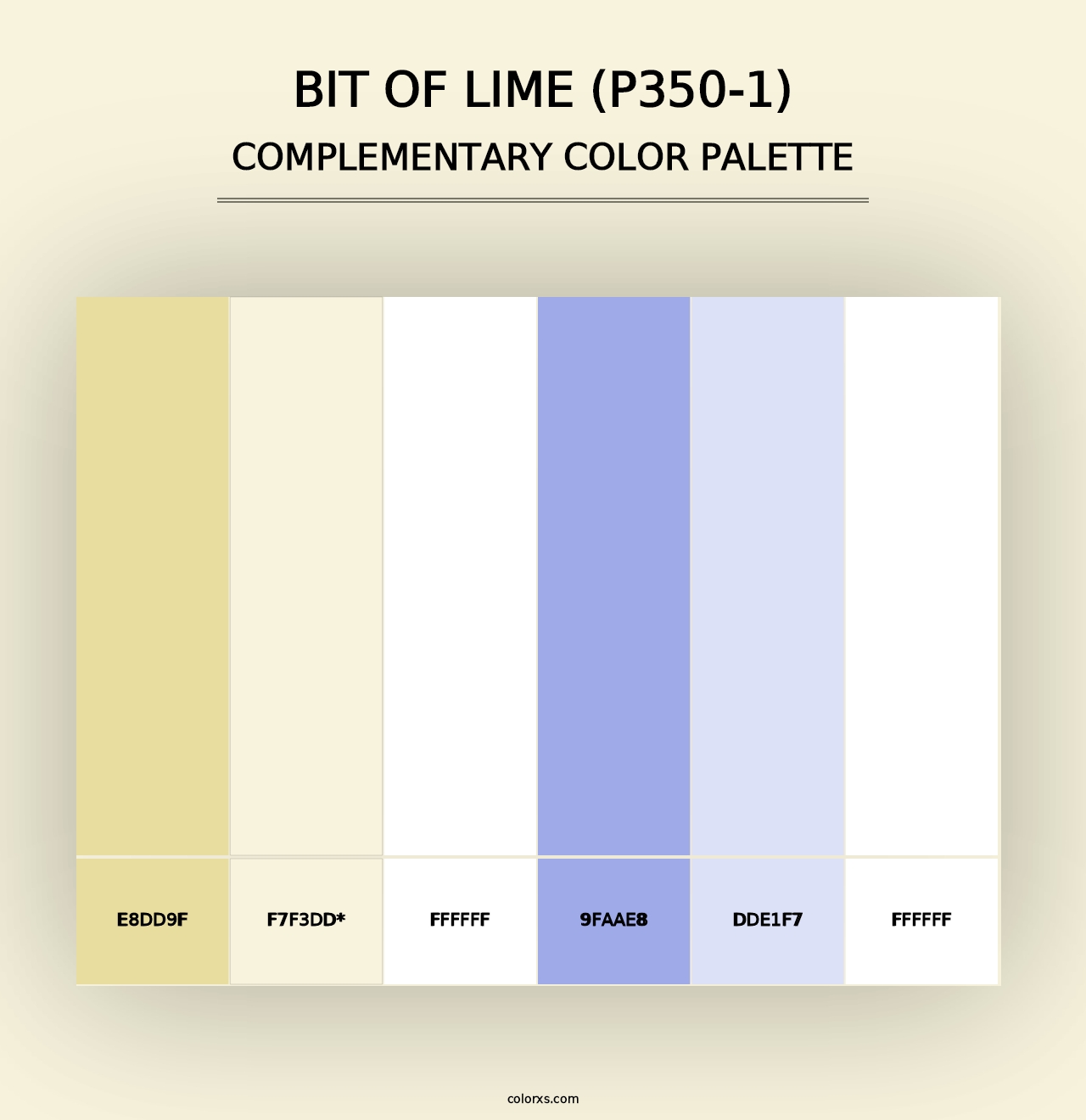 Bit Of Lime (P350-1) - Complementary Color Palette