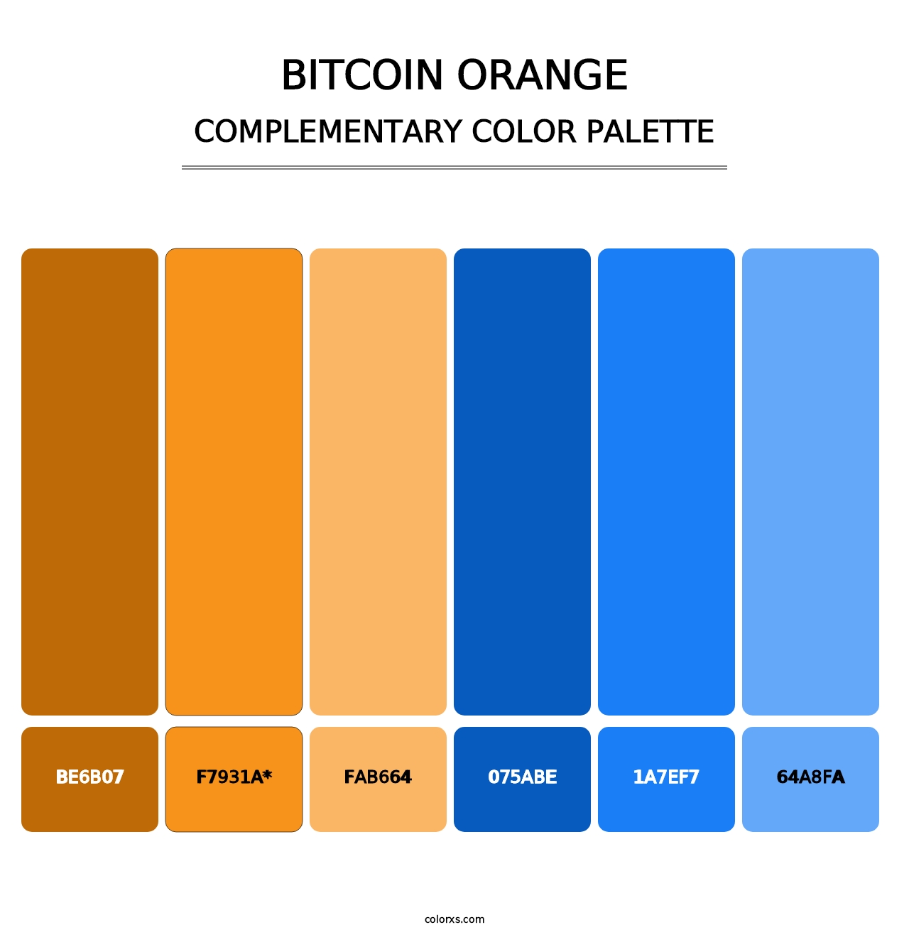 Bitcoin Orange - Complementary Color Palette