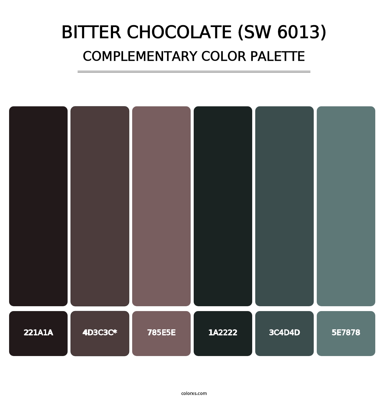 Bitter Chocolate (SW 6013) - Complementary Color Palette