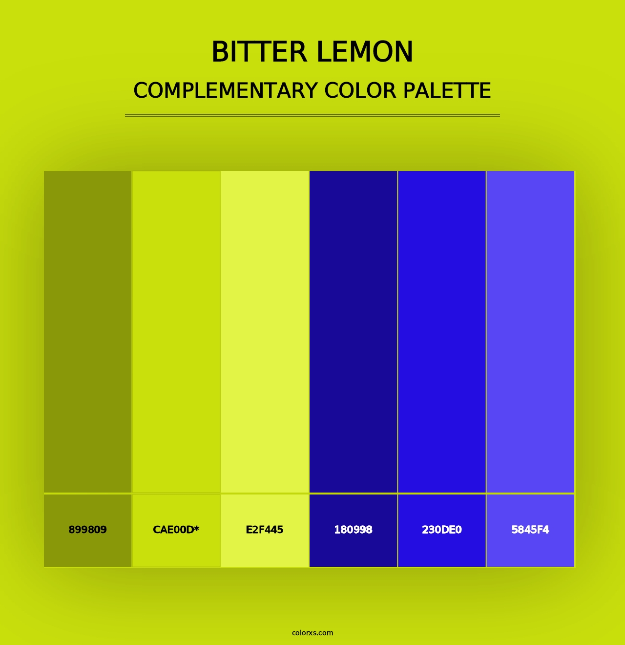 Bitter Lemon - Complementary Color Palette