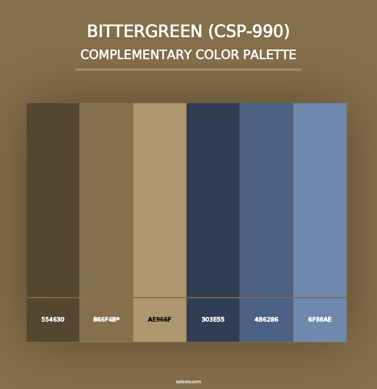 Bittergreen (CSP-990) - Complementary Color Palette