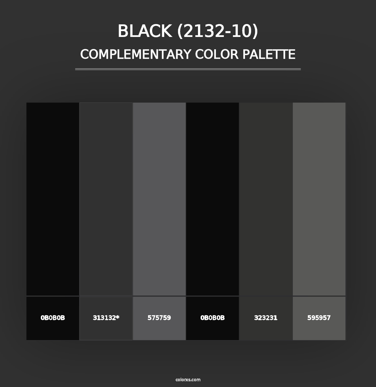 Black (2132-10) - Complementary Color Palette