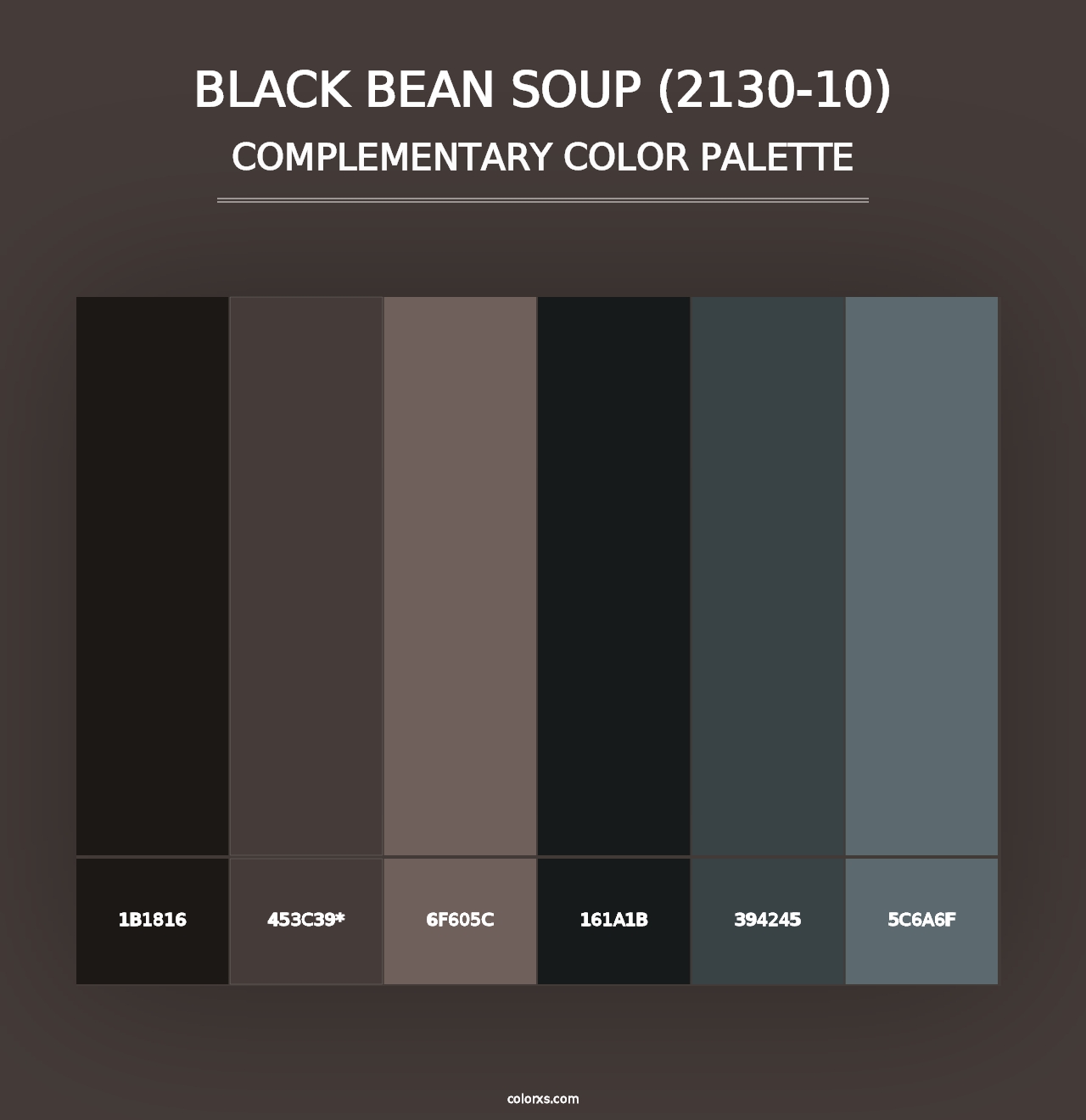 Black Bean Soup (2130-10) - Complementary Color Palette