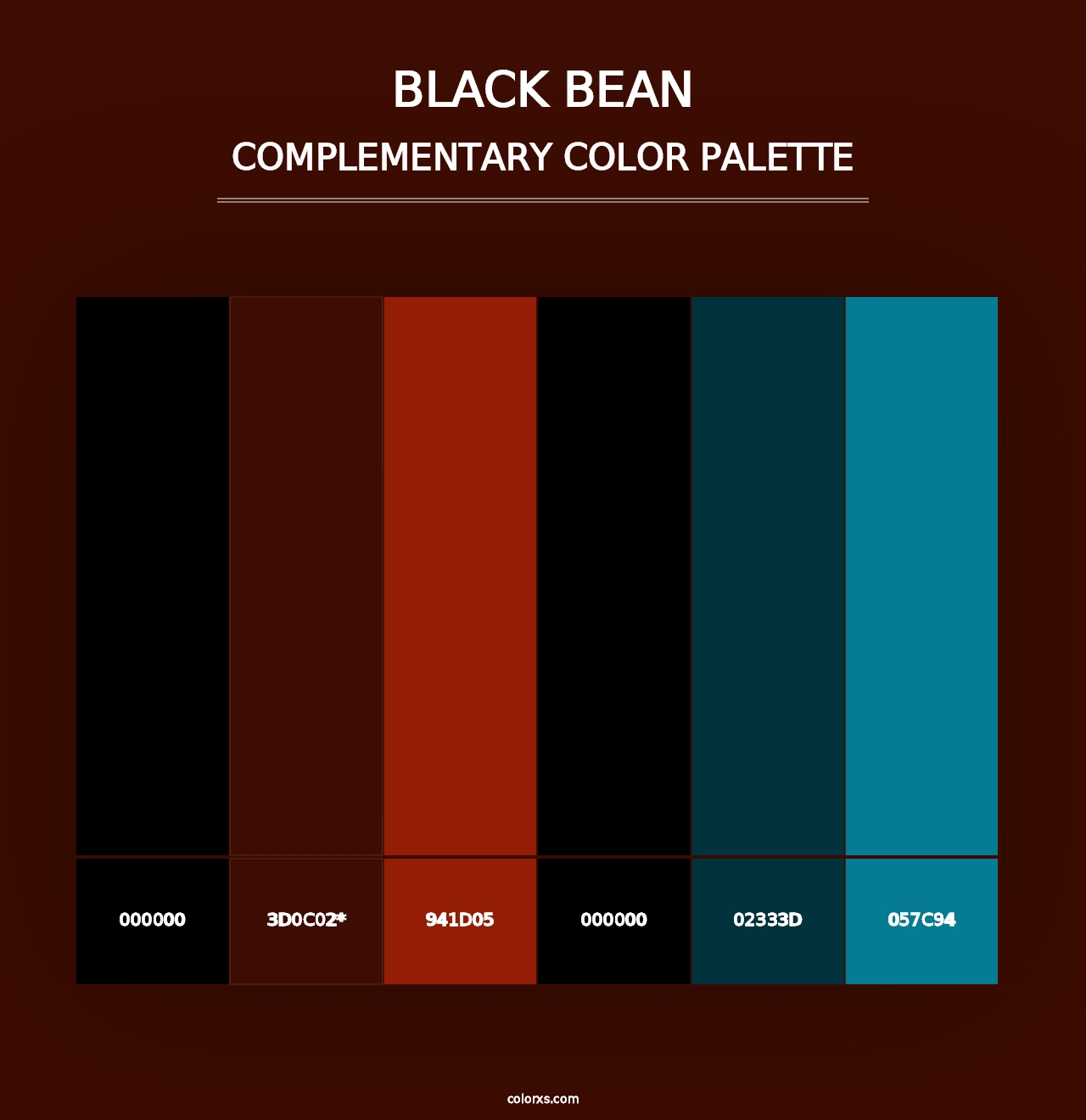 Black Bean - Complementary Color Palette