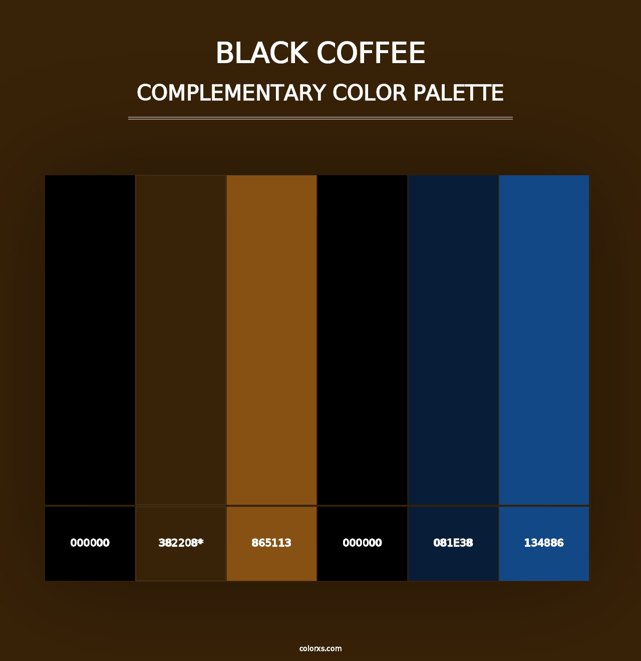 Black Coffee - Complementary Color Palette