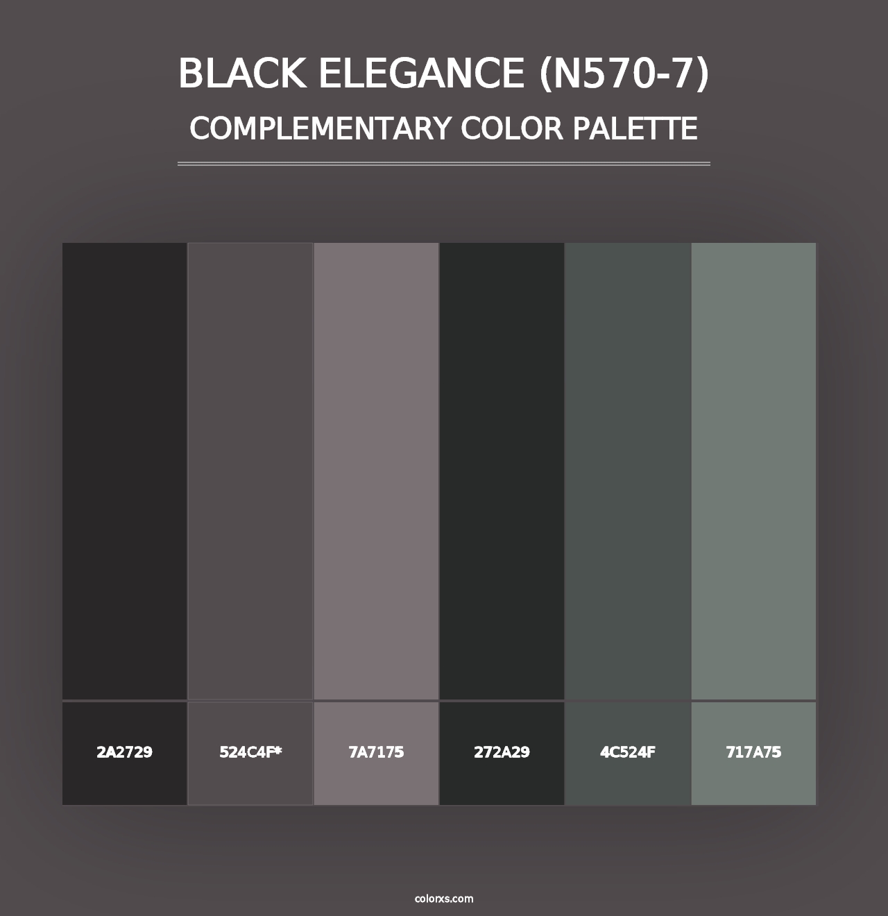 Black Elegance (N570-7) - Complementary Color Palette