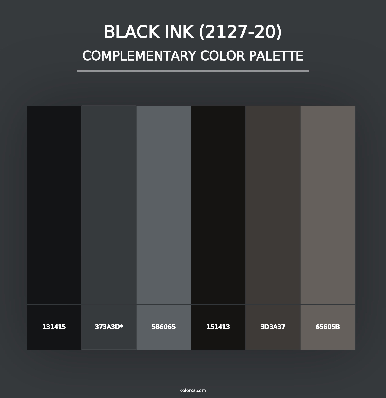 Black Ink (2127-20) - Complementary Color Palette