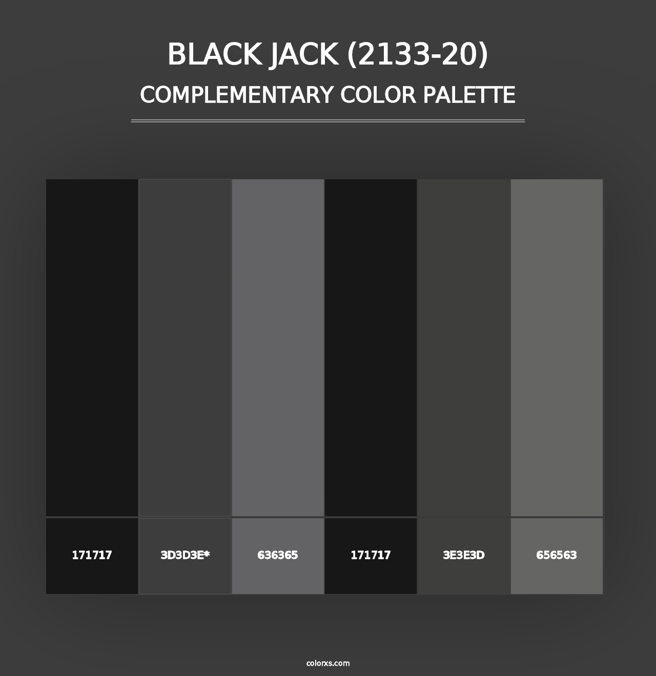 Black Jack (2133-20) - Complementary Color Palette