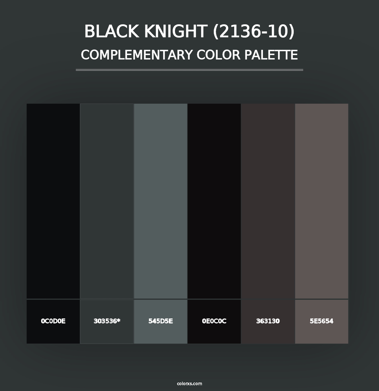 Black Knight (2136-10) - Complementary Color Palette