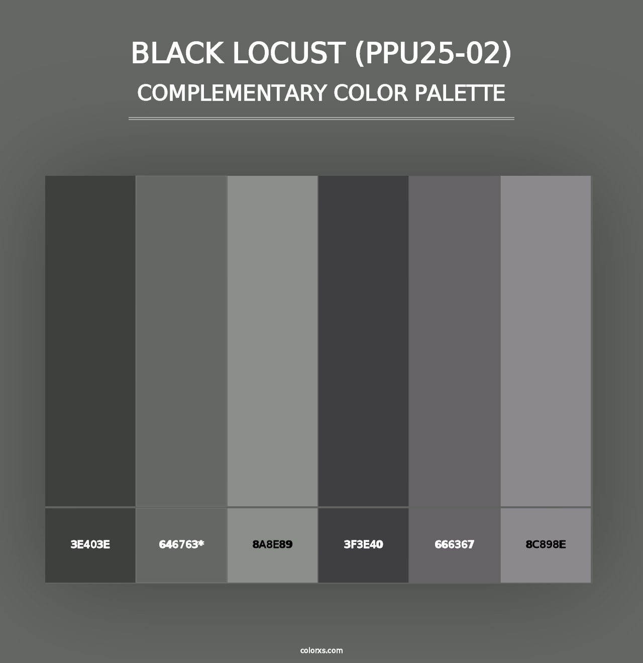 Black Locust (PPU25-02) - Complementary Color Palette