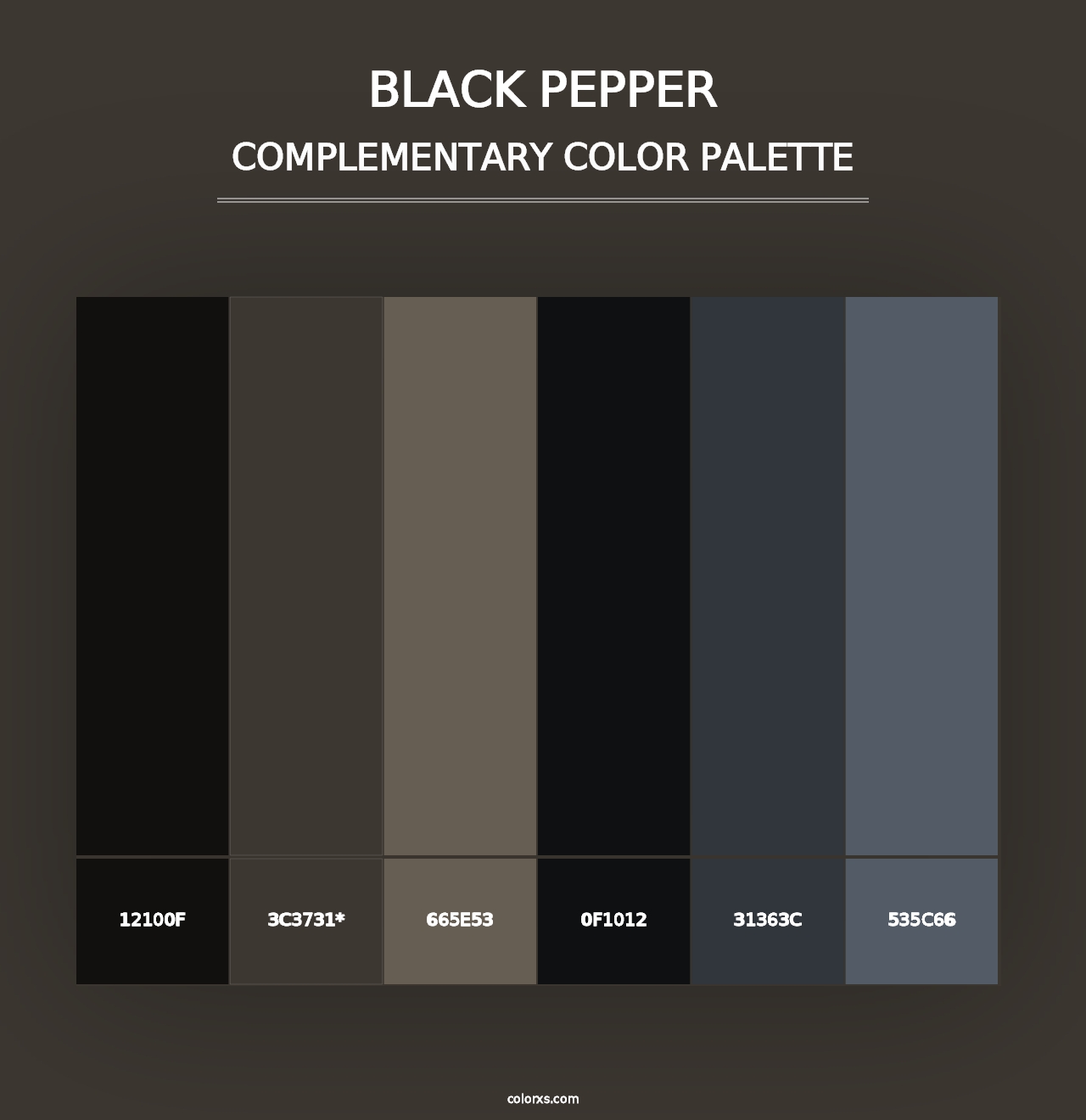 Black Pepper - Complementary Color Palette