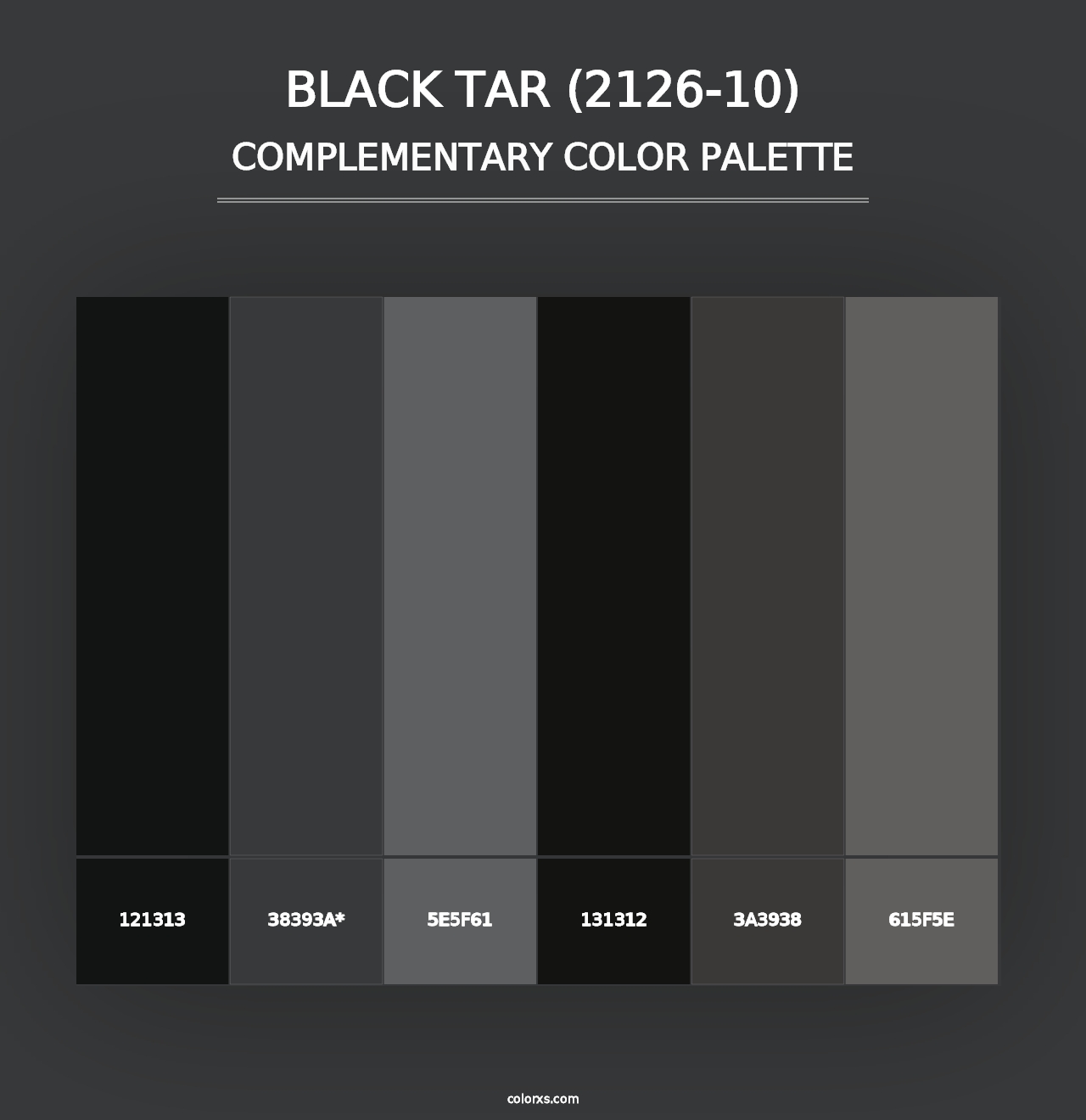 Black Tar (2126-10) - Complementary Color Palette